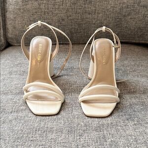 Birdy Grey Cream Strappy Heels
